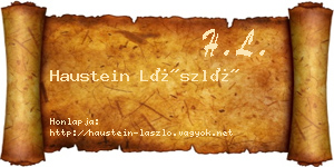 Haustein László névjegykártya